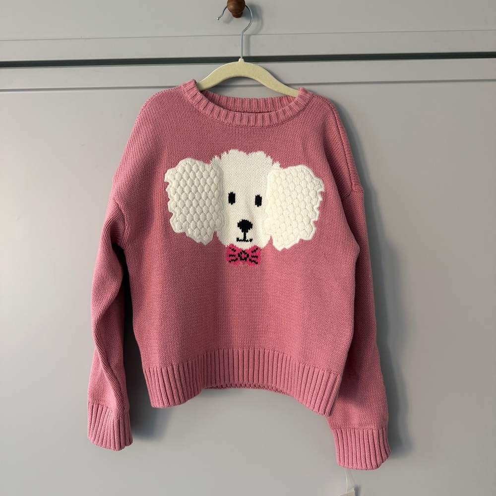 NWT Tea Collection Fluffy Puppy Sweater (Size 6/7)